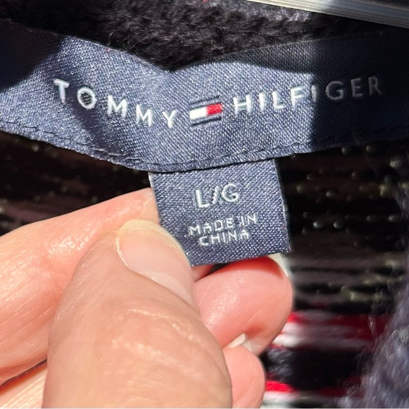 TOMMY HILFIGER Sweater Women’s L Bundle/2 Red White Blue Argyle Fair Isle Nordic - Picture 7 of 14